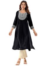 Glomee Presented Rayon Embroidery work Kurta