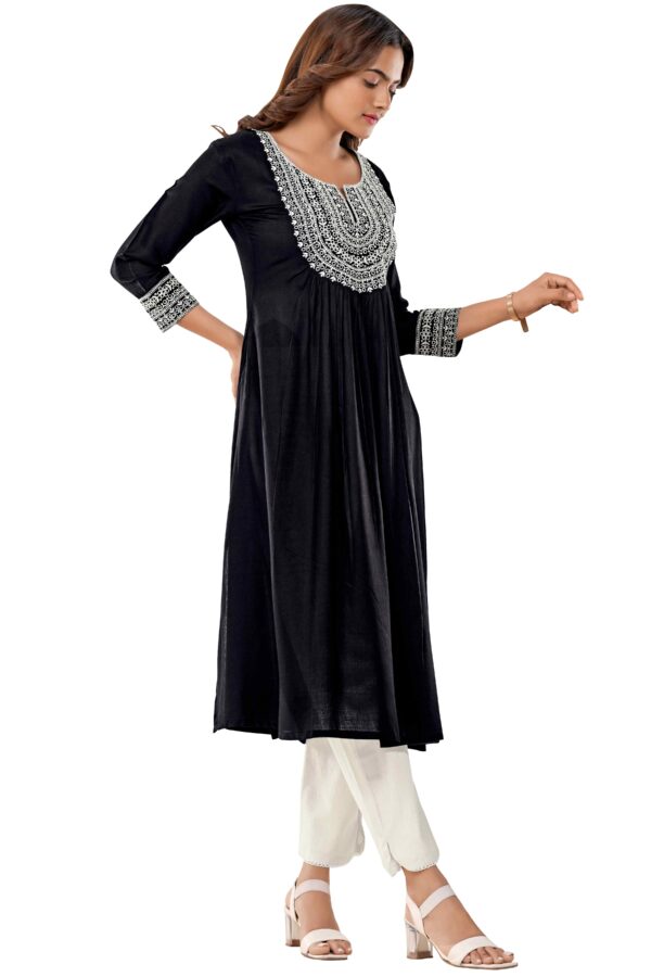 Glomee Presented Rayon Embroidery work Kurta