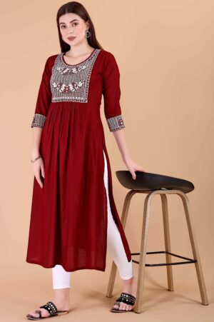 Glomee Presented Embroidery Work Kurta