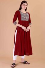 Glomee Presented Embroidery Work Kurta