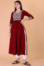 Glomee Presented Embroidery Work Kurta