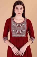 Glomee Presented Embroidery Work Kurta