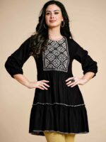 Glomee Presented Rayon Short kurta