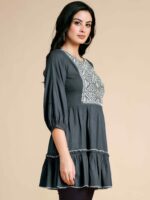 Glomee Heavy Rayon Trendy Short Kurta