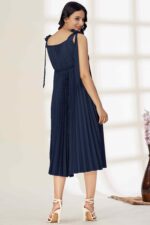 Glomee Women western pleated dress