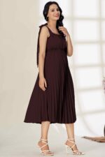 Glomee  Women western pleated dress