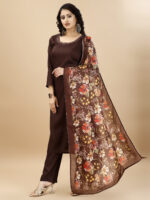 Glomee presented Top Bottom Dupatta Set