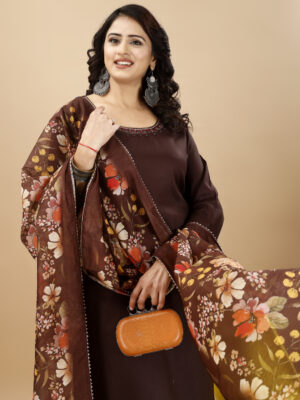 Glomee presented Top Bottom Dupatta Set