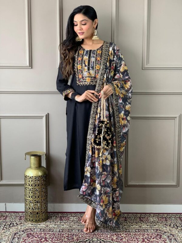 Glomee Introducing New kurti duptta and bottom set