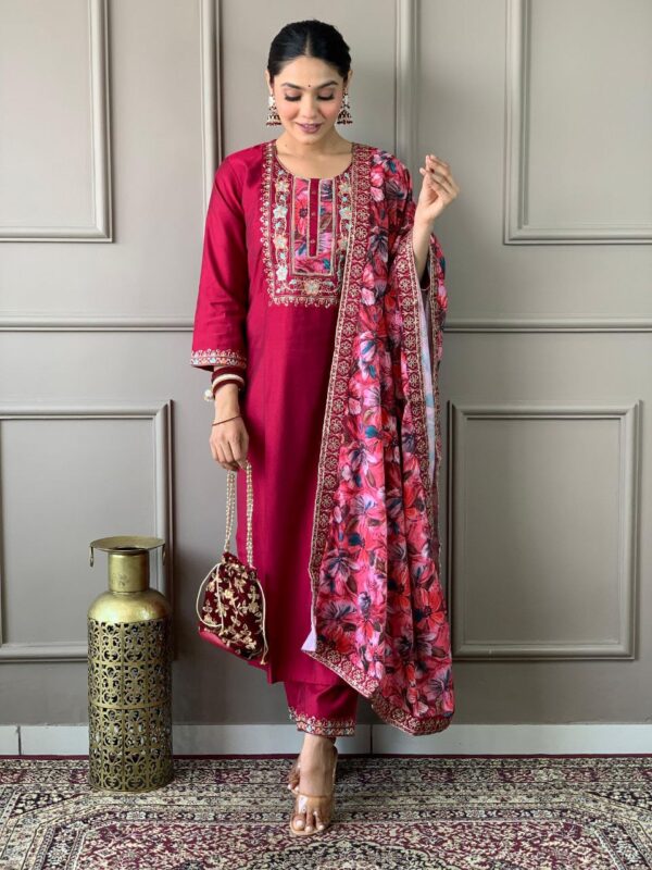 Glomee Introducing New kurti duptta and bottom set