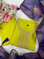 Glomee Introducing New kurti duptta and bottom set