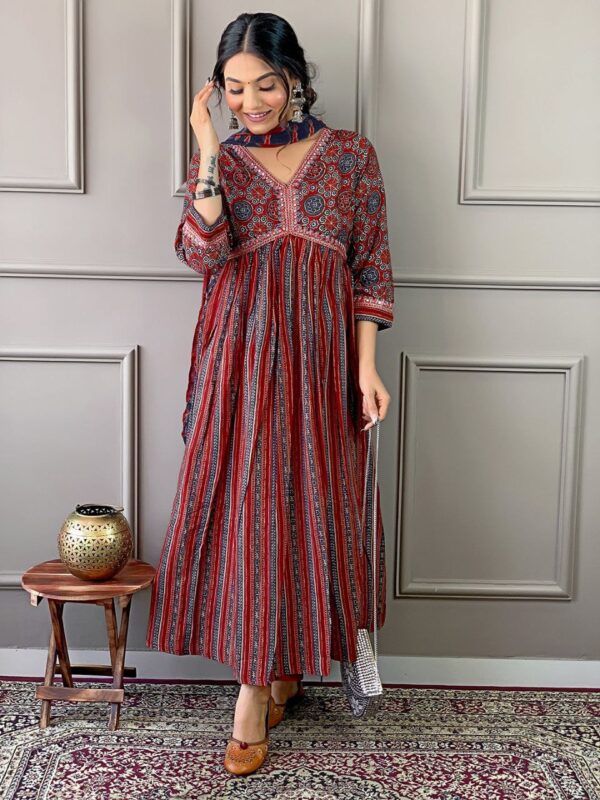 Glomee Introducing New kurti duptta and bottom set